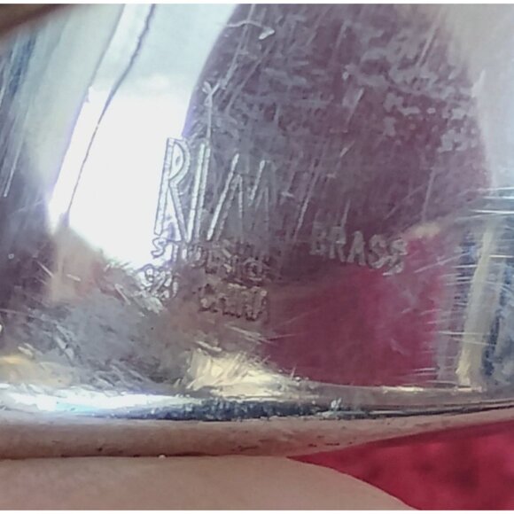 RLM Studio Robert Lee Morris Sterling Silver Brass Mother of Pearl Ring Size 10 - Picture 7 of 11